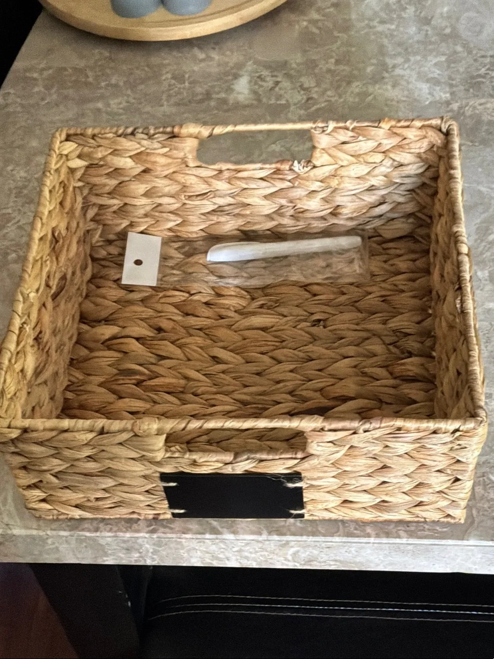 Natural Seagrass Storage Basket with Chalk Label